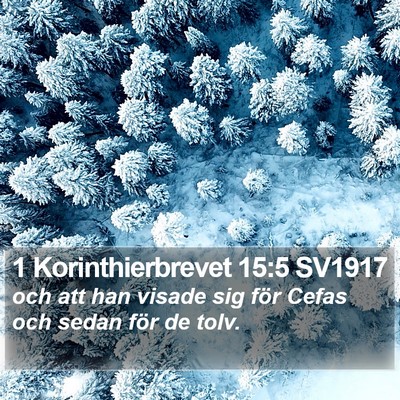 1 Korinthierbrevet 15:5 SV1917 Bible Verse Image