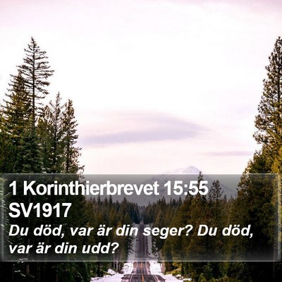 1 Korinthierbrevet 15:55 SV1917 Bible Verse Image