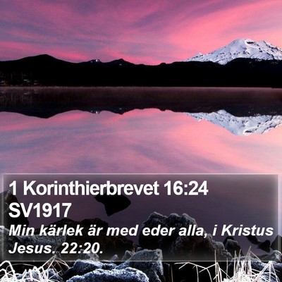 1 Korinthierbrevet 16:24 SV1917 Bible Verse Image