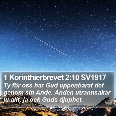 1 Korinthierbrevet 2:10 SV1917 Bible Verse Image