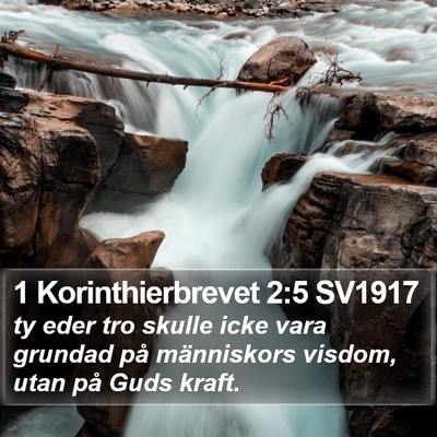 1 Korinthierbrevet 2:5 SV1917 Bible Verse Image