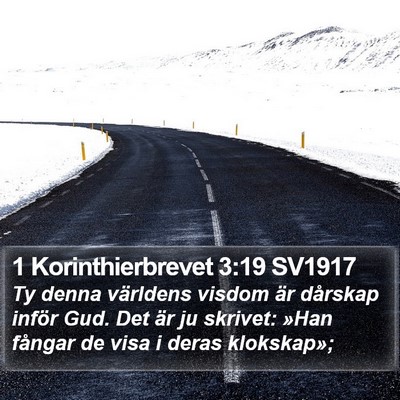 1 Korinthierbrevet 3:19 SV1917 Bible Verse Image
