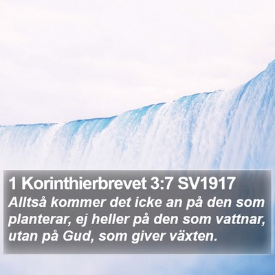 1 Korinthierbrevet 3:7 SV1917 Bible Verse Image