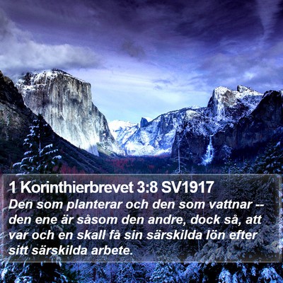 1 Korinthierbrevet 3:8 SV1917 Bible Verse Image