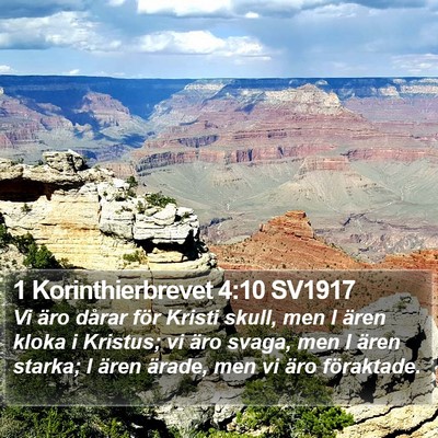 1 Korinthierbrevet 4:10 SV1917 Bible Verse Image