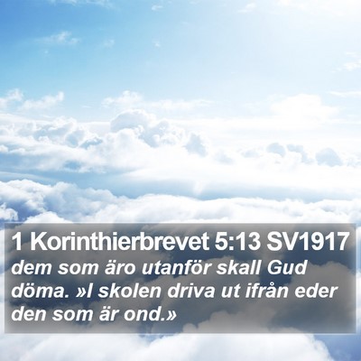 1 Korinthierbrevet 5:13 SV1917 Bible Verse Image