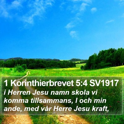 1 Korinthierbrevet 5:4 SV1917 Bible Verse Image
