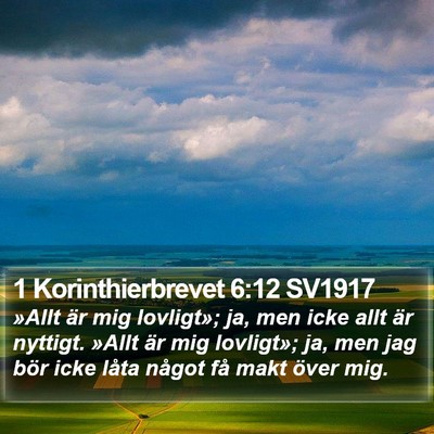 1 Korinthierbrevet 6:12 SV1917 Bible Verse Image
