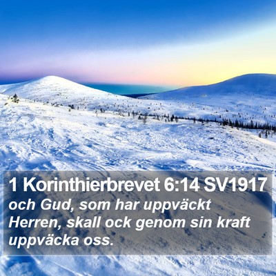 1 Korinthierbrevet 6:14 SV1917 Bible Verse Image