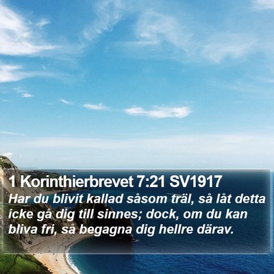 1 Korinthierbrevet 7:21 SV1917 Bible Verse Image