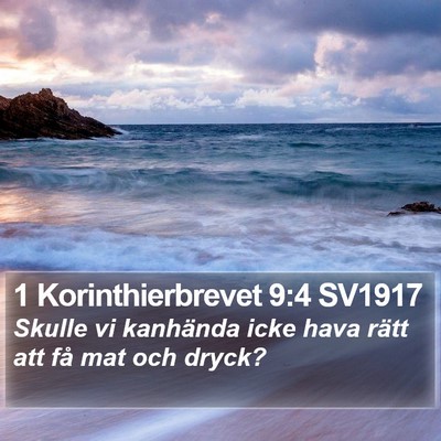 1 Korinthierbrevet 9:4 SV1917 Bible Verse Image