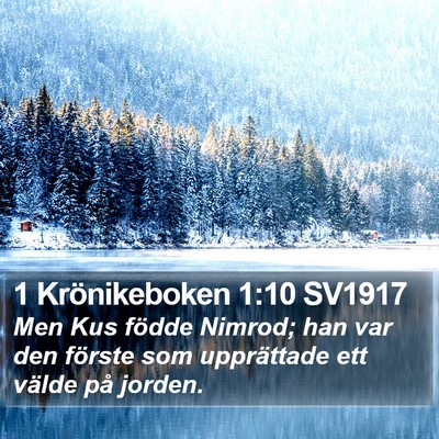 1 Krönikeboken 1:10 SV1917 Bible Verse Image