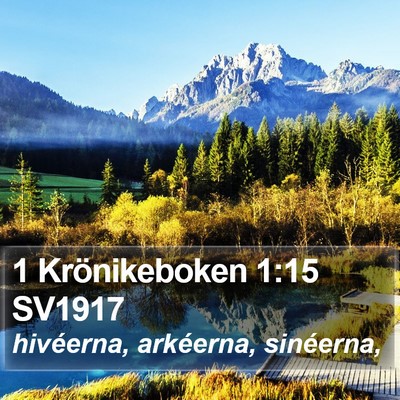 1 Krönikeboken 1:15 SV1917 Bible Verse Image