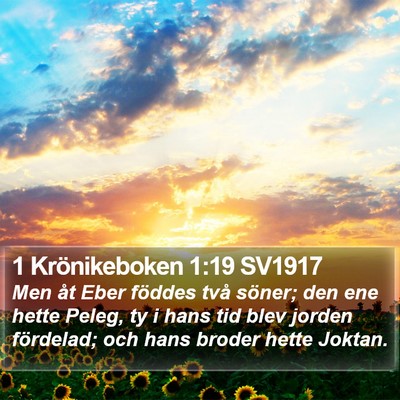 1 Krönikeboken 1:19 SV1917 Bible Verse Image