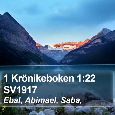 1 Krönikeboken 1:22 SV1917 Bible Verse Image