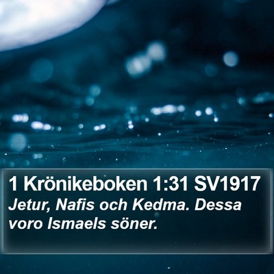1 Krönikeboken 1:31 SV1917 Bible Verse Image