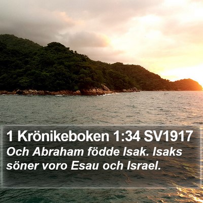 1 Krönikeboken 1:34 SV1917 Bible Verse Image