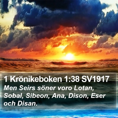1 Krönikeboken 1:38 SV1917 Bible Verse Image