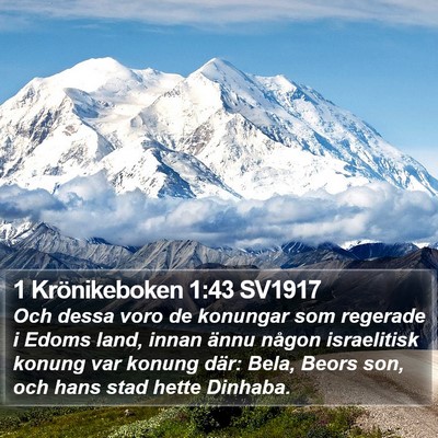 1 Krönikeboken 1:43 SV1917 Bible Verse Image