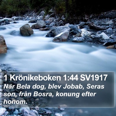 1 Krönikeboken 1:44 SV1917 Bible Verse Image