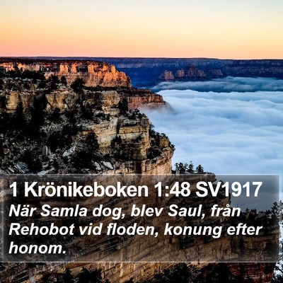 1 Krönikeboken 1:48 SV1917 Bible Verse Image