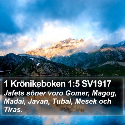 1 Krönikeboken 1:5 SV1917 Bible Verse Image