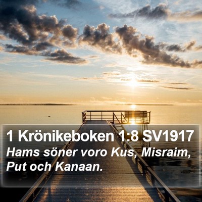 1 Krönikeboken 1:8 SV1917 Bible Verse Image