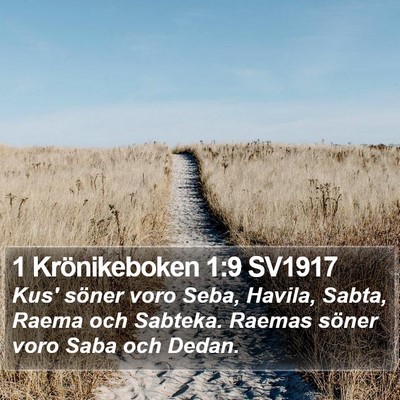1 Krönikeboken 1:9 SV1917 Bible Verse Image