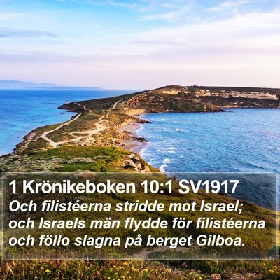 1 Krönikeboken 10:1 SV1917 Bible Verse Image