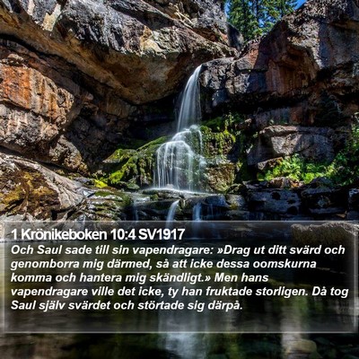 1 Krönikeboken 10:4 SV1917 Bible Verse Image