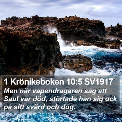 1 Krönikeboken 10:5 SV1917 Bible Verse Image