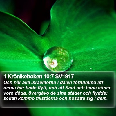 1 Krönikeboken 10:7 SV1917 Bible Verse Image