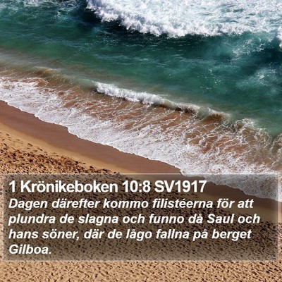 1 Krönikeboken 10:8 SV1917 Bible Verse Image