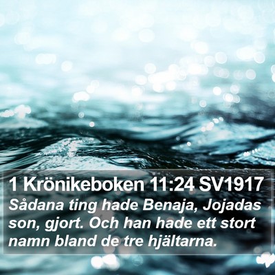 1 Krönikeboken 11:24 SV1917 Bible Verse Image