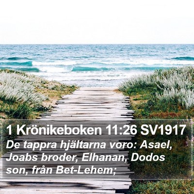 1 Krönikeboken 11:26 SV1917 Bible Verse Image