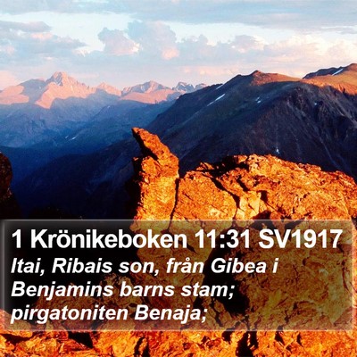 1 Krönikeboken 11:31 SV1917 Bible Verse Image