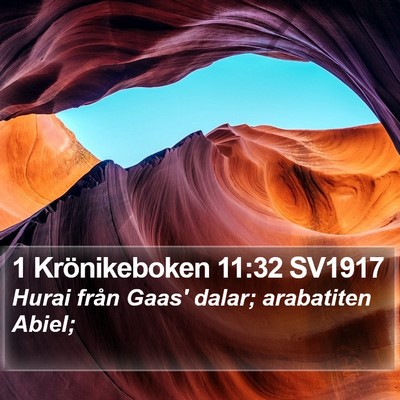 1 Krönikeboken 11:32 SV1917 Bible Verse Image