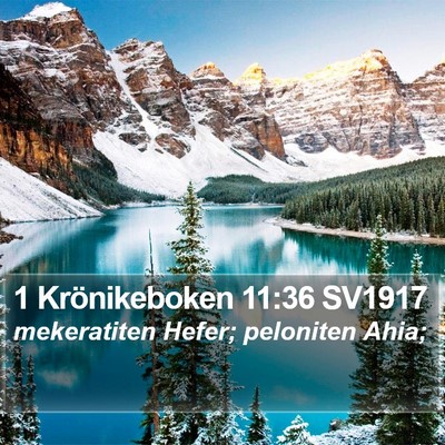 1 Krönikeboken 11:36 SV1917 Bible Verse Image