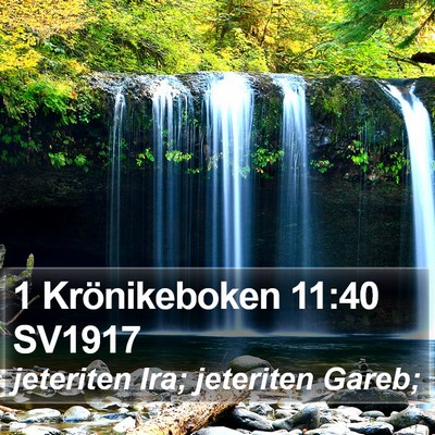1 Krönikeboken 11:40 SV1917 Bible Verse Image