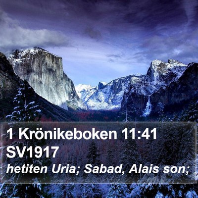 1 Krönikeboken 11:41 SV1917 Bible Verse Image