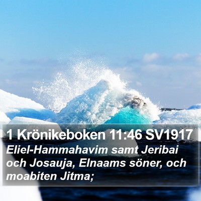 1 Krönikeboken 11:46 SV1917 Bible Verse Image