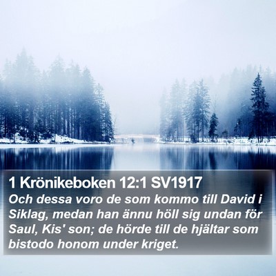 1 Krönikeboken 12:1 SV1917 Bible Verse Image