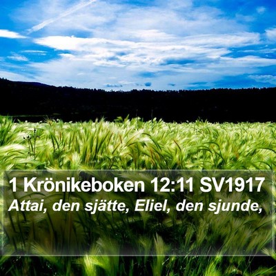 1 Krönikeboken 12:11 SV1917 Bible Verse Image