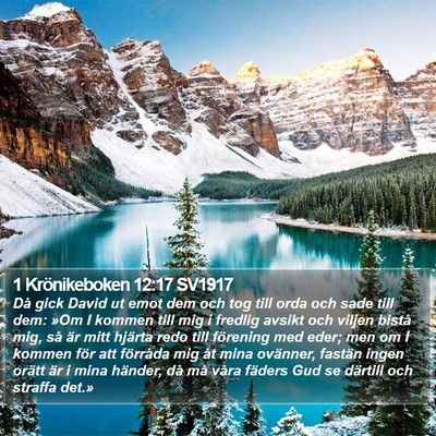 1 Krönikeboken 12:17 SV1917 Bible Verse Image