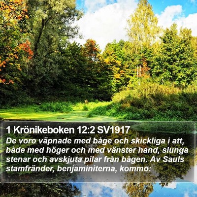 1 Krönikeboken 12:2 SV1917 Bible Verse Image