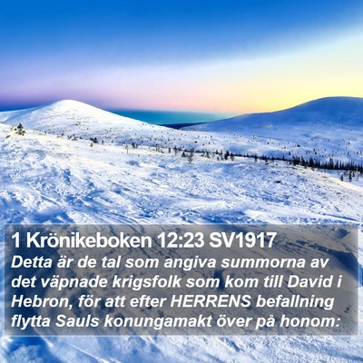 1 Krönikeboken 12:23 SV1917 Bible Verse Image