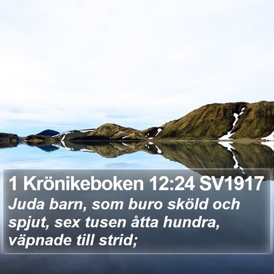 1 Krönikeboken 12:24 SV1917 Bible Verse Image