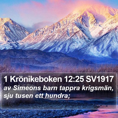 1 Krönikeboken 12:25 SV1917 Bible Verse Image