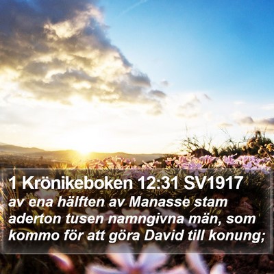 1 Krönikeboken 12:31 SV1917 Bible Verse Image