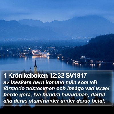 1 Krönikeboken 12:32 SV1917 Bible Verse Image